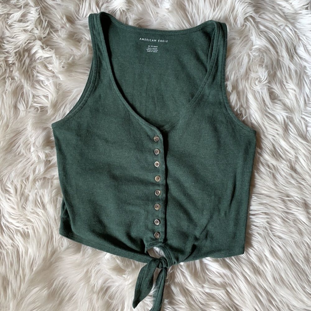 American Eagle Tie Up Crop Top - Picture 8 of 11